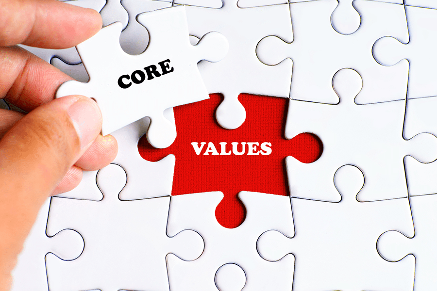 Leaders are responsible for the core values of the organization